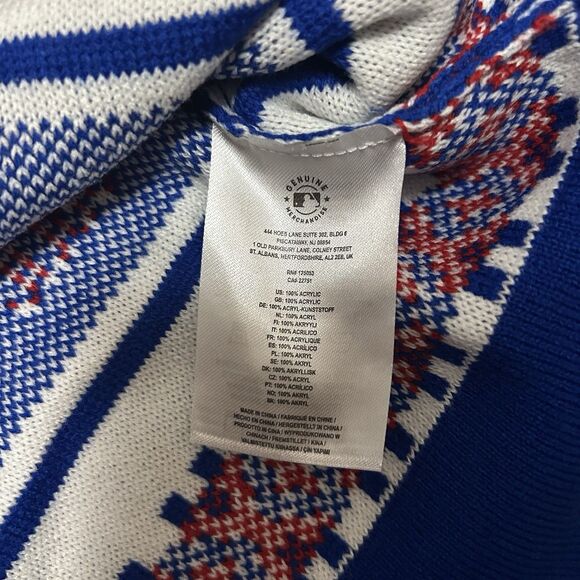 NWT FOCO Christmas Sweater Texas Rangers Red White Blue MLB Small - Picture 4 of 8